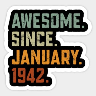 Awesome Since 1942 birthday Sticker